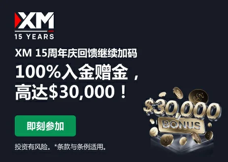 ​XM100%+30%入金赠金最高可以获得30000活动来袭缩略图